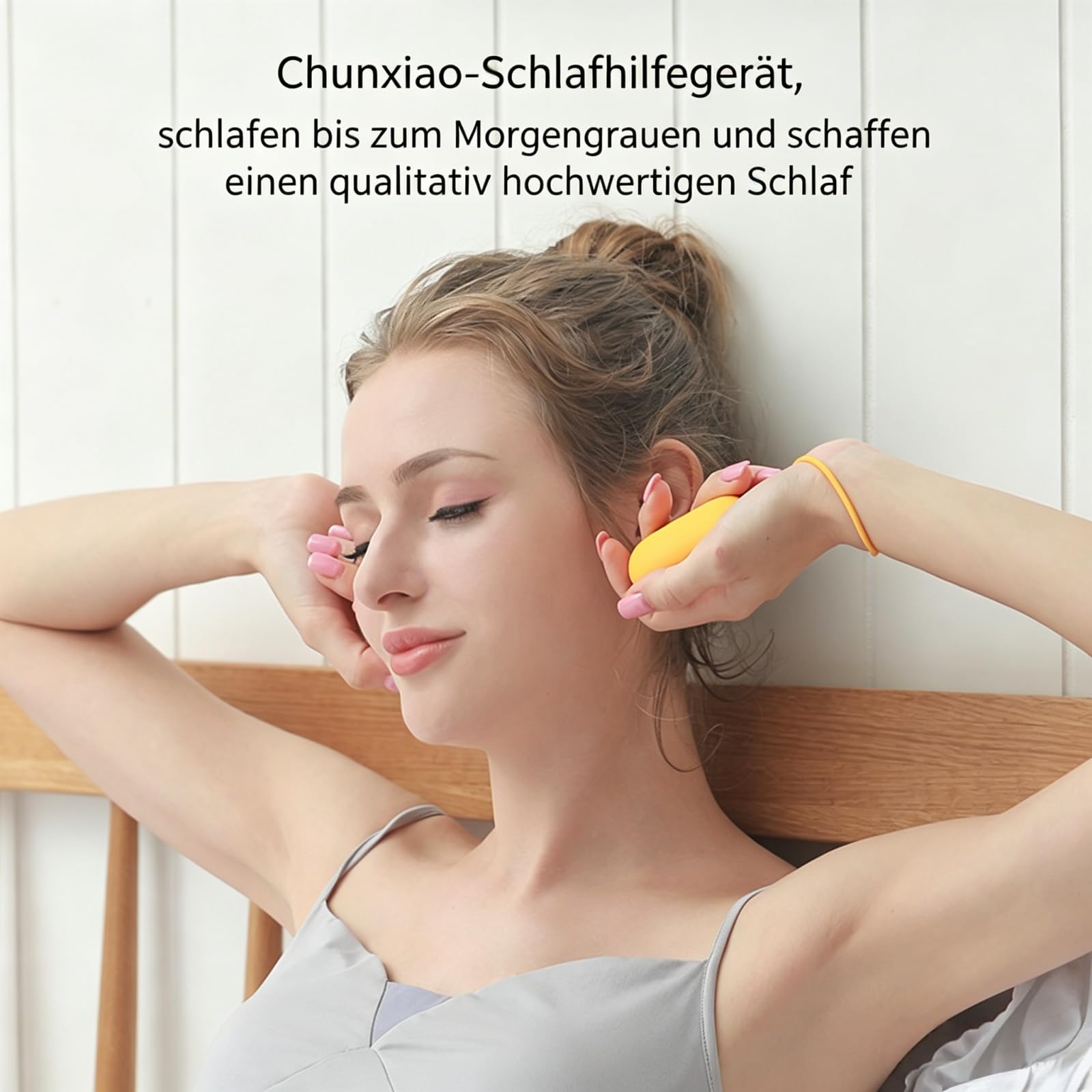 Calmbeez Gerät Mit USB Aufladung Für Entspannung Und Besseren Schlaf Handheld-Mikrostrom-Schlafhilfe, USB-aufladbar, stressabbauend, für tiefen Schlaf (Grau)