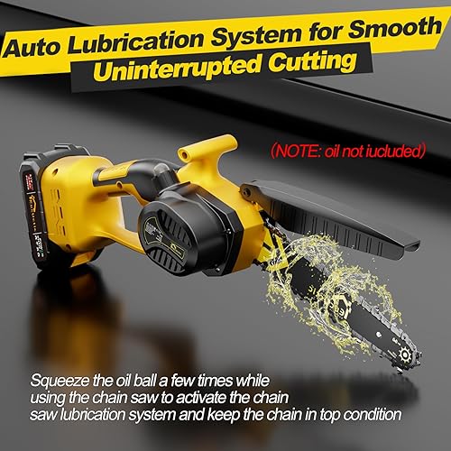 Miniatura 5 de Sierra de poste inalámbrica 3 en 1 con mini motosierra de 6 y 8 pulgadas, sierra de poste eléctrica a batería para poda de árboles con batería de 2