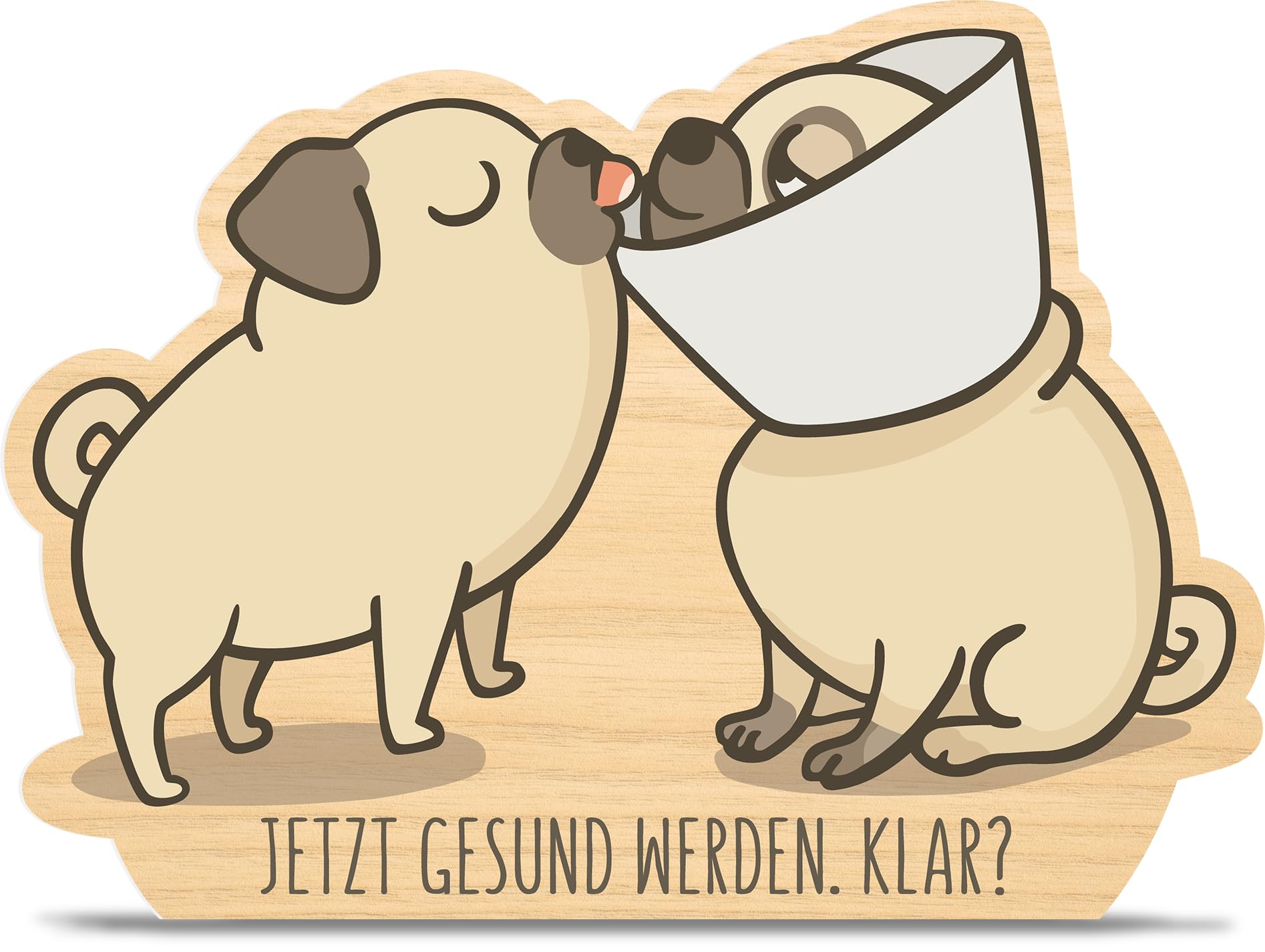 Gute Besserung Karte Jetzt gesund werden. Klar?! Holzkarte - Geburtstagskarte - Gute Besserung Geschenke, Get Well Soon, Lustige Karten, Gute Besserung Geschenk, Karte Gute Besserung, Geschenk Gute Be