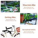 ELBME® Kids Bike Seat, Retractable Front Mounted Children Bicycle Seat, Kids Front Bike Seat Suitable for All Types of Bicycles gallery image