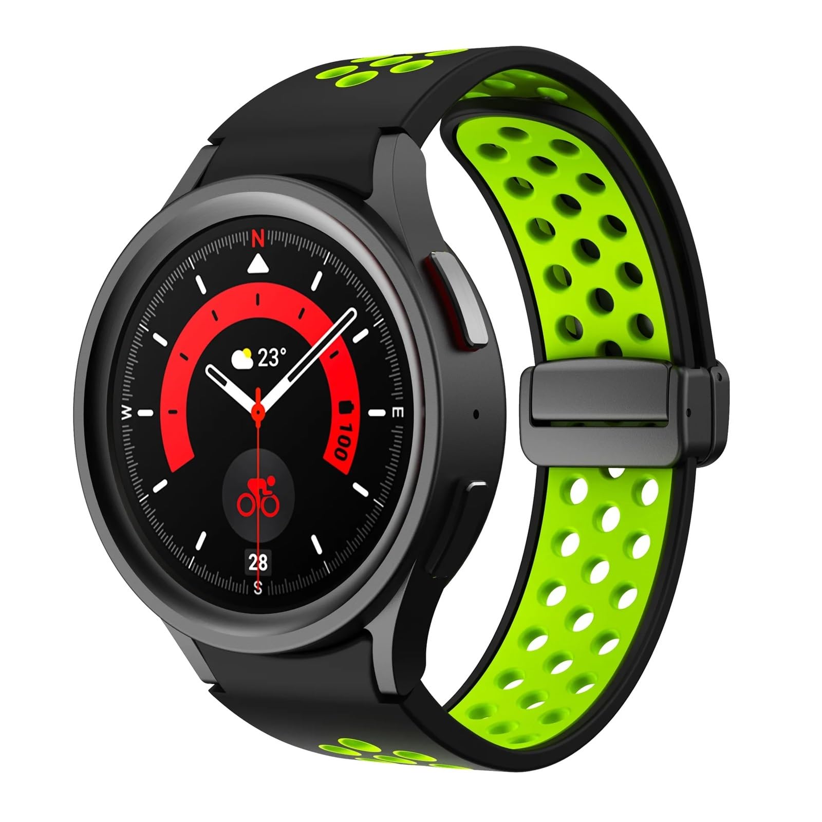 Bracelet en silicone pour Samsung Galaxy Watch 6 Classic 43 mm 47 mm 5Pro 45 mm Boucle magnétique pour Galaxy Watch 6 5 4 40 mm 44 mm