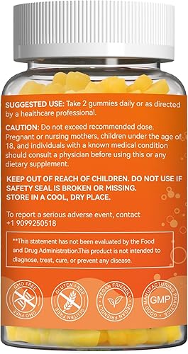 Miniatura 3 de Paquete de 2 gomitas Omega-3 veganas de 1200 mg, ácidos grasos omega-3 EPA y DHA con folato, vitamina A, vitaminas C y E, suplementos de Omega 3 de