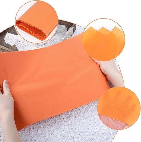 Miniatura 3 de Koogel 330 hojas de papel de seda naranja a granel, papel de seda de 14 x 10 pulgadas para Halloween, boda, cumpleaños, manualidades, proyectos de