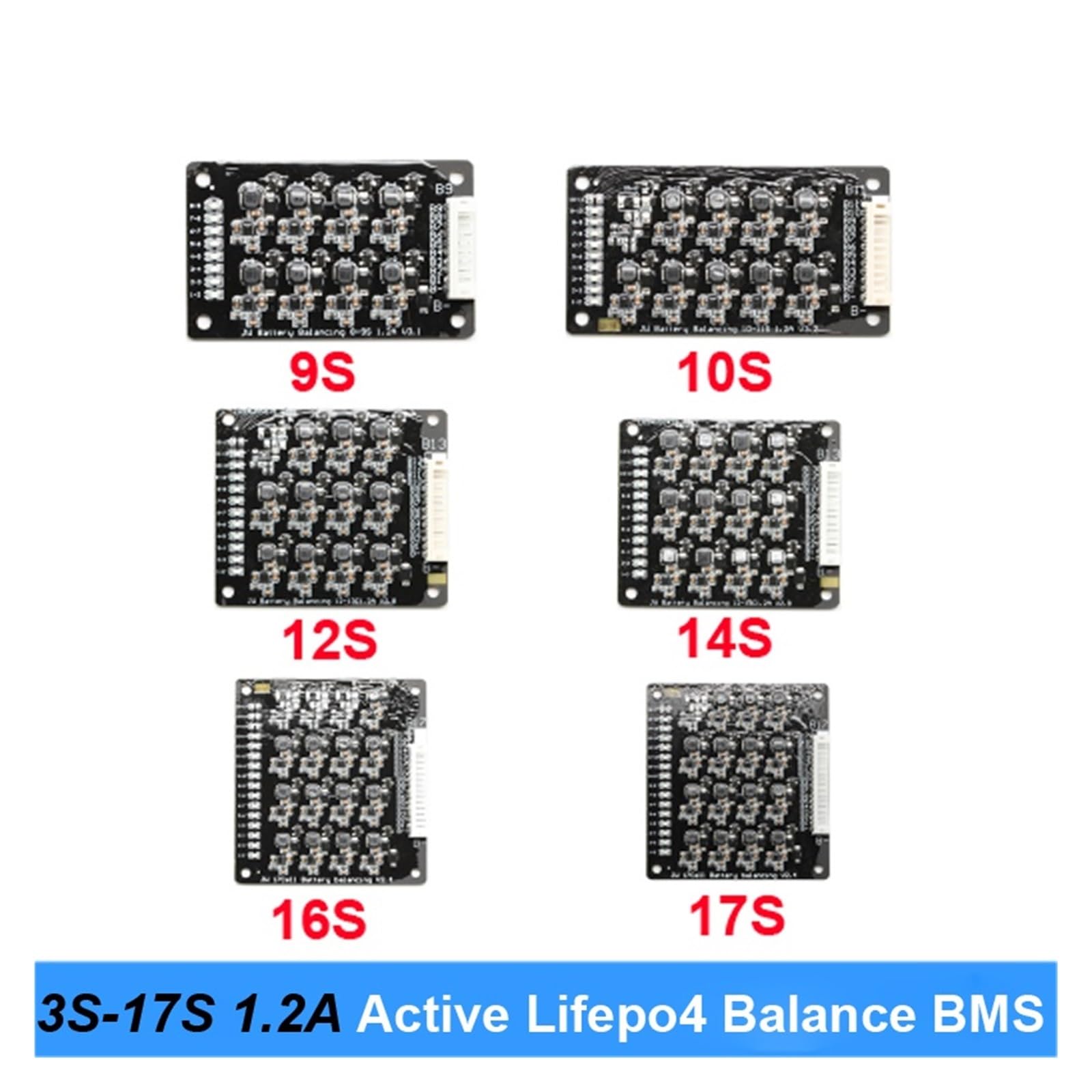 Płyta BMS, 1.2A bateria aktywna równowaga BMS 2S 4S 6S 8S 10S 13S 16S 17S LTO korektor baterii bilans tablica transferu energii(5S)