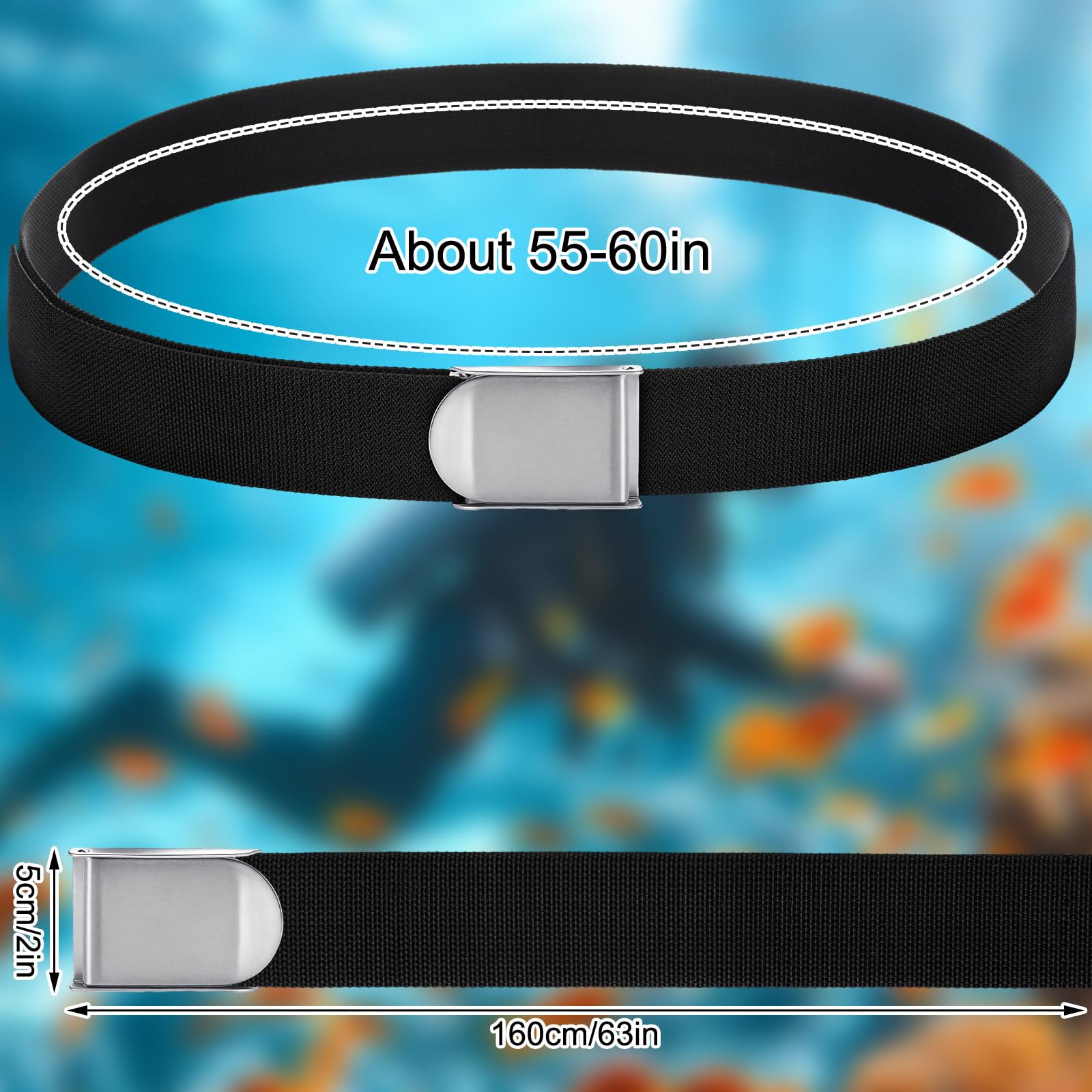 Soulchen 2 Pcs Scuba Weight Belt for Diving 63 Inch Nylon Dive Belt with Metal Quick Release Buckle for Freediving Spearfishing