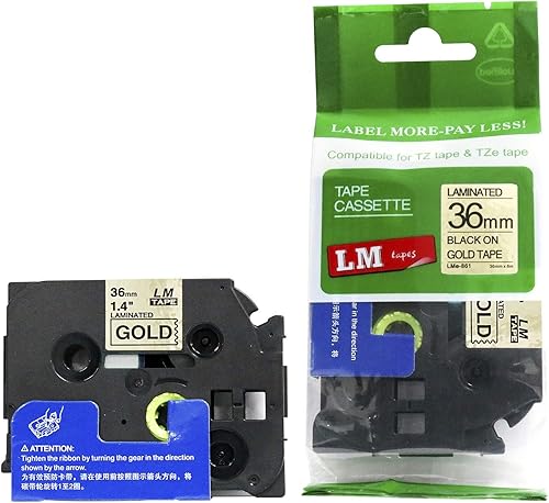 Miniatura 10 de LMe161 - Cinta de etiquetas transparente con impresión negra de 1.5 pulgadas, compatible con Brother TZe-161 P-Touch Cinta de repuesto laminada de