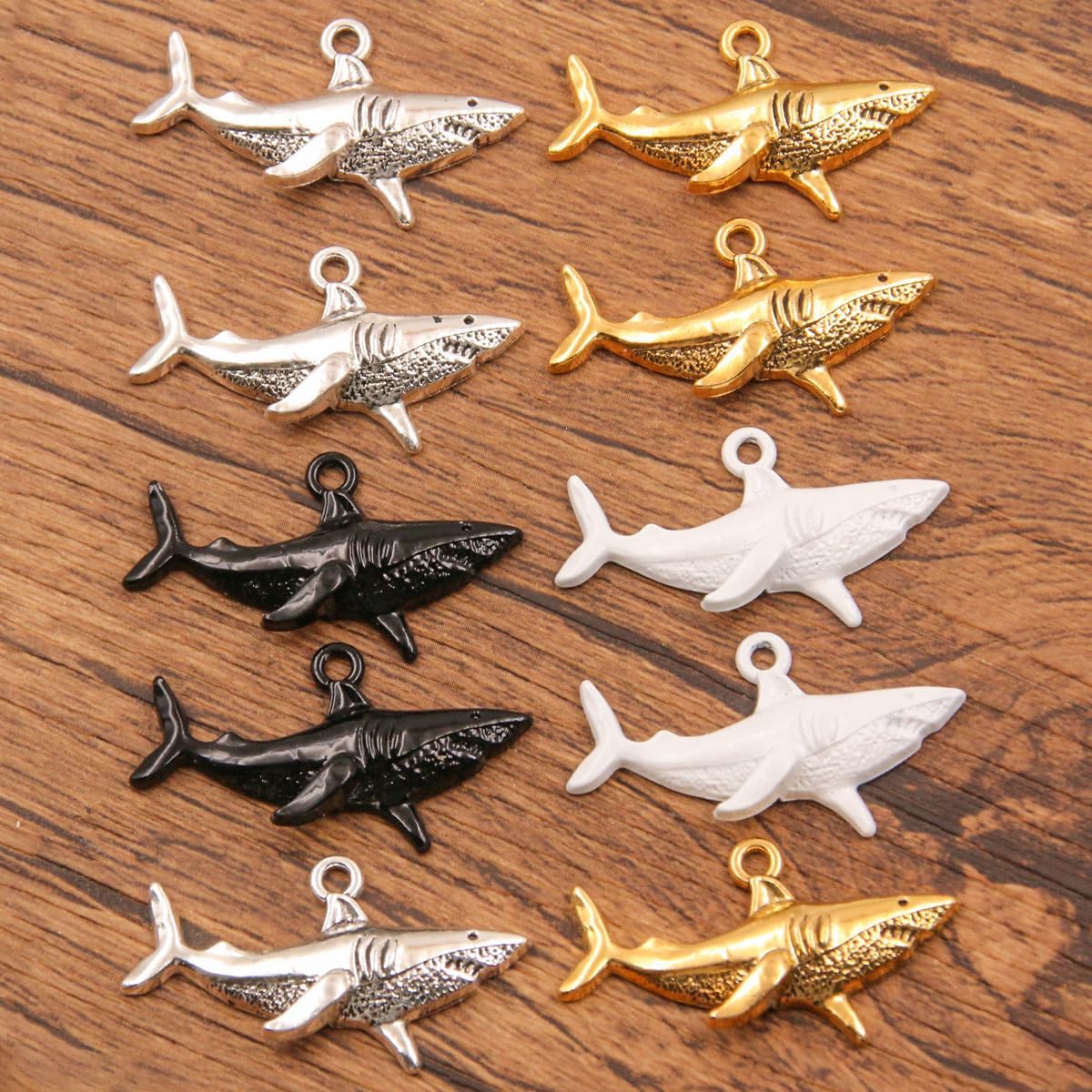 30PCS 18 * 30mm 2.2g Shark Charms Marine Animals Pendant Metal Alloy DIY Necklace Bracelet Earrings Marking DIY gifts for ladies and mothers - Image 6