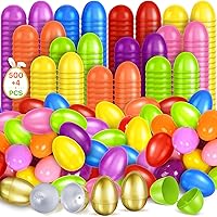 Vista 12 de SpringFlower Huevos de Pascua sin llenar de 3.5 pulgadas, 36 huevos coloridos más 1 huevo dorado, huevos de plástico vacíos rellenables con dulces