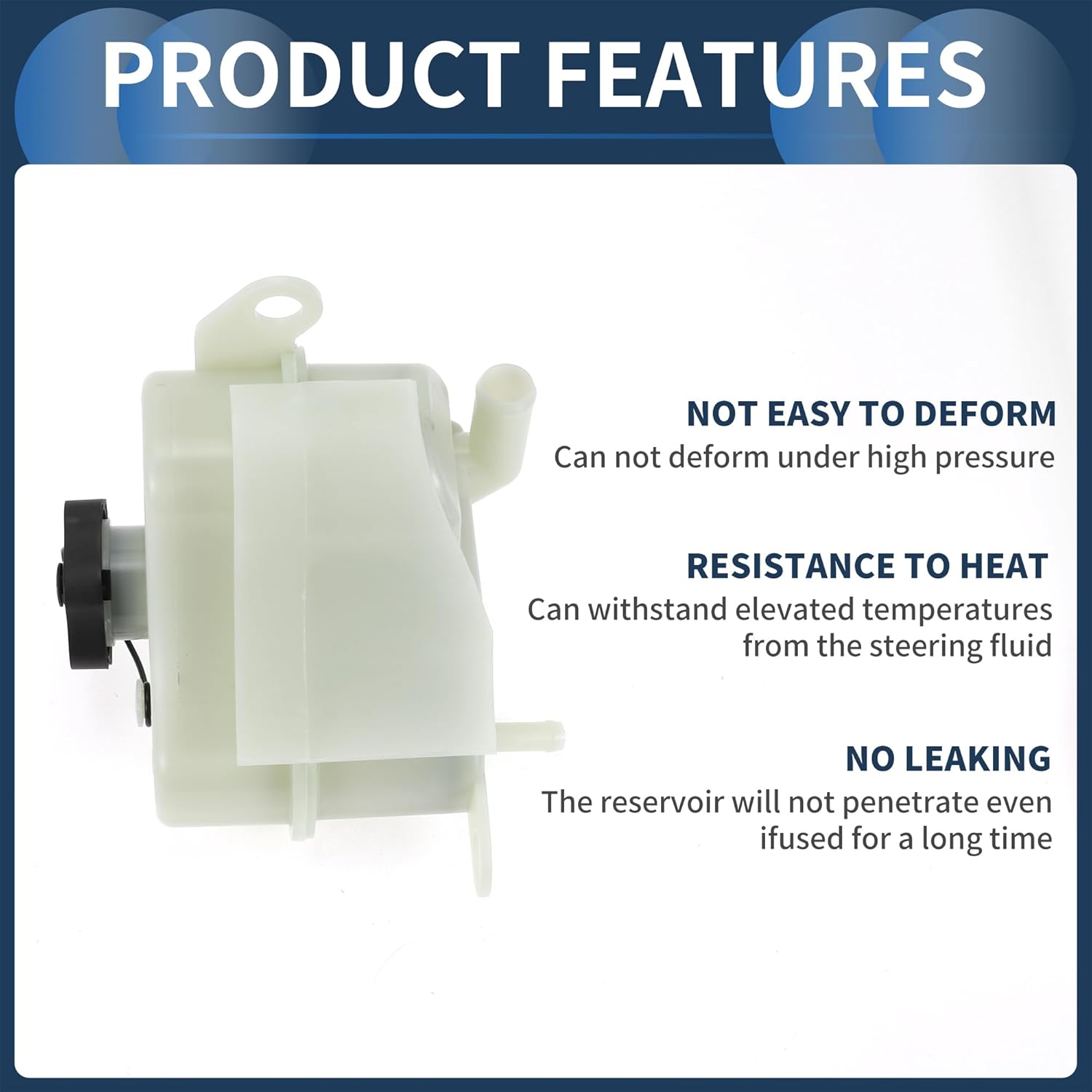 Power Steering Reservoir, Automotive Power Steering Tank No.7L5Z3A697B for Ford Explorer 6 Cyl 4.0L 1997-2001 Beige, 1 Pc