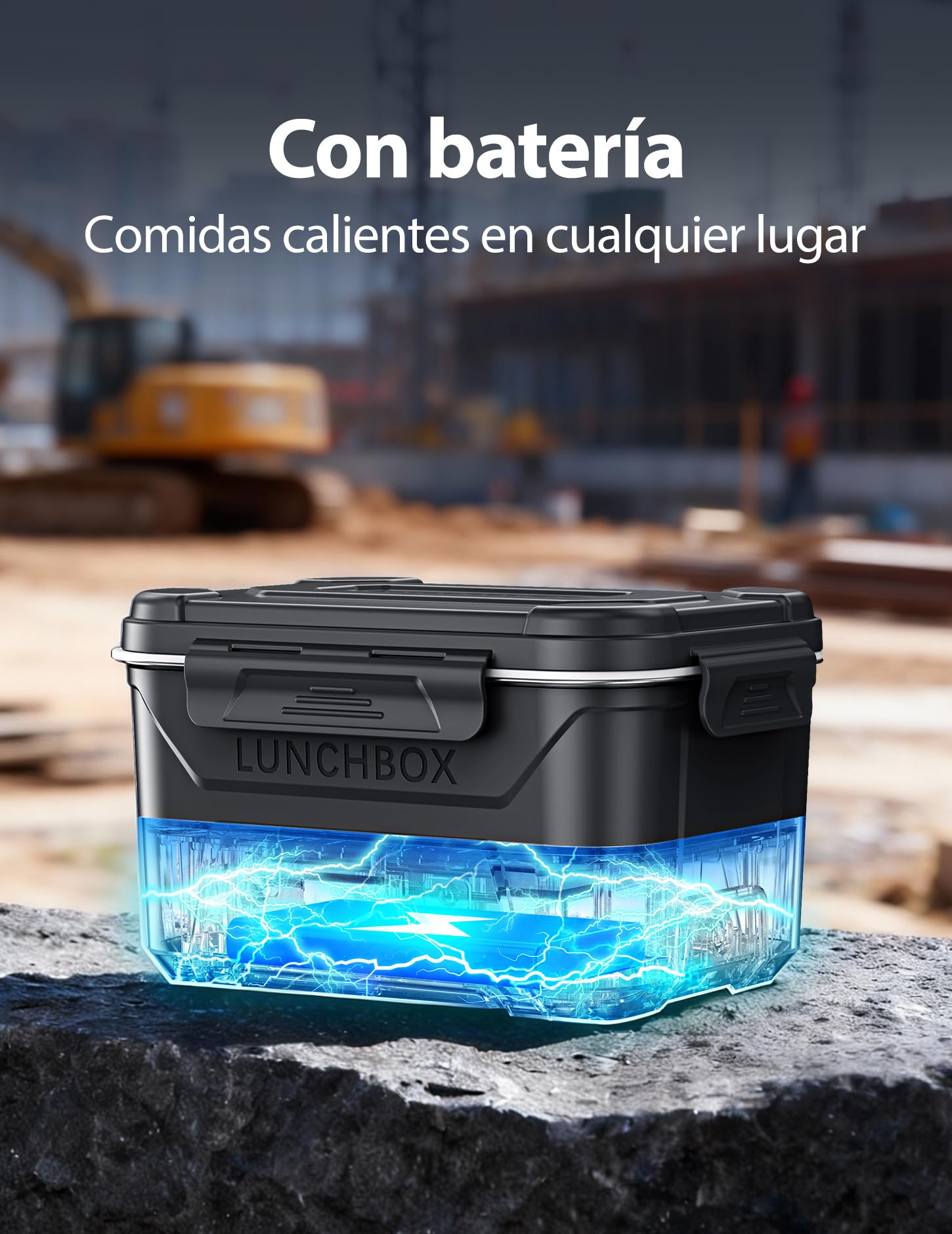 Docusvect Fiambrera Electrica con Bateria, Fiambreras Comida Trabajo con Calentamiento Programado, 1,3 L Taper Electrico para Comida con Divisores Extraíbles y Bolsa Térmica | Fiambreras Comida Trabajo con Calentamiento Programado, 1,3 L Taper Eléctrico p