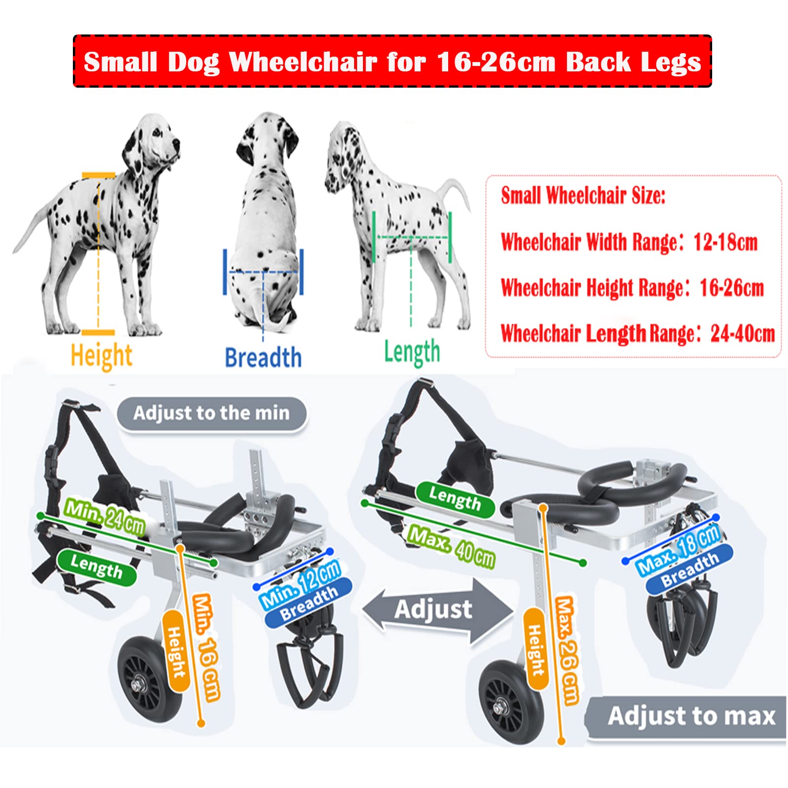 Hunderollstuhl Verstellbar - Mobilitätshilfe Für Gelähmte Hunde & Katzen