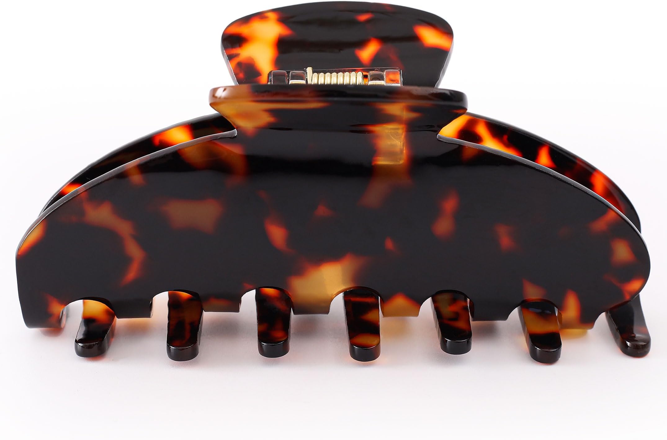 Big Hair Claw Clips for Thick Hair, Tortoise Shell Nonslip Large Black Hair Clips, Celluloid Butterfly Jaw Clips, Strong Hold for Women