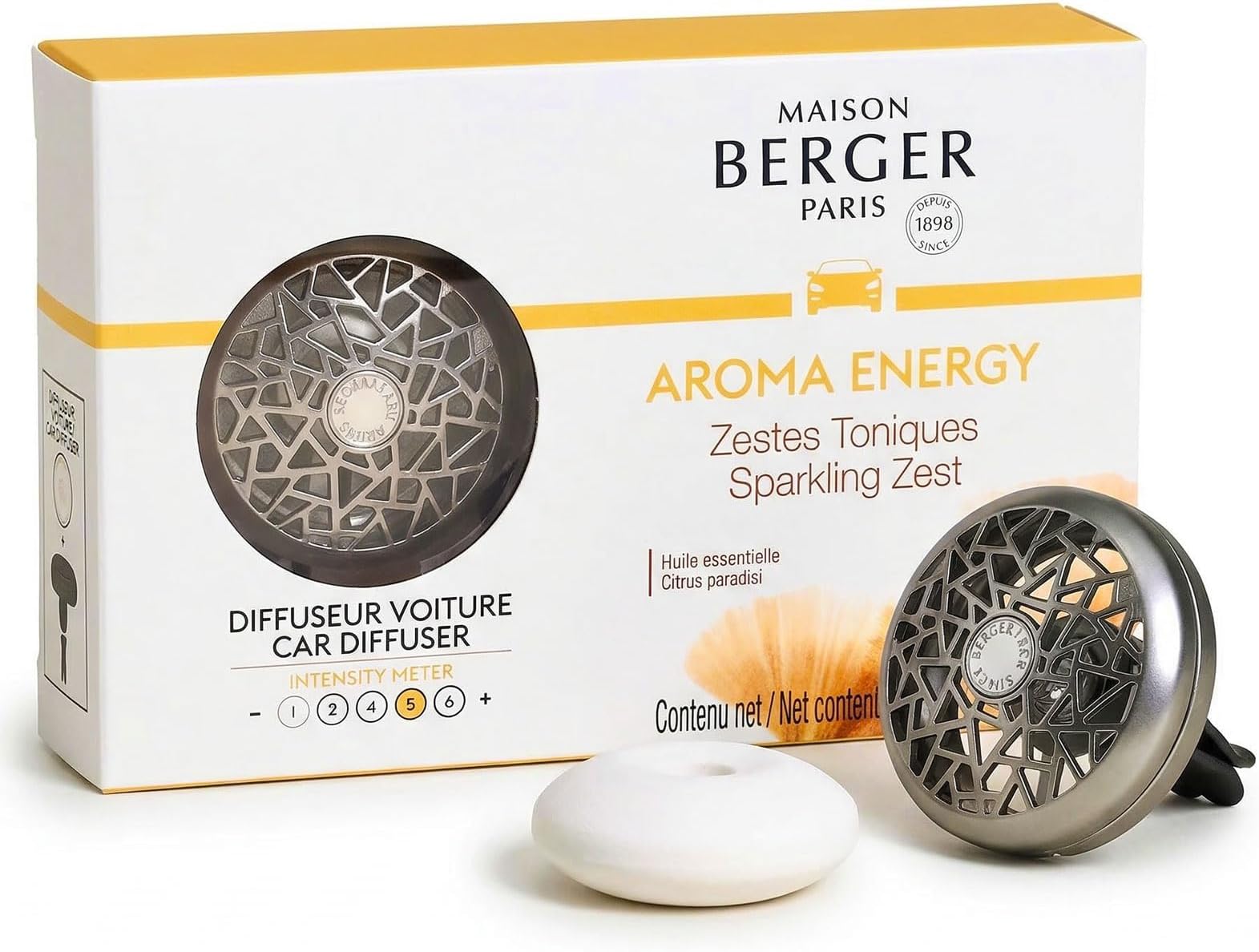 Aroma Energy Sparkling Zest Car Diffuser Set