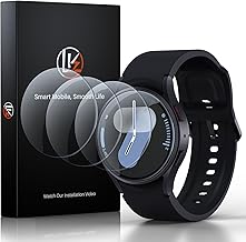 LK 4 Stück Panzer Schutz Glas für Samsung Galaxy Watch 7/6/5/4/FE 40mm, 9H Glas Folie Schutzglas, Kratzfest, Blasenfrei, Einfache Installation, Schutzfolie Folie für Galaxy Watch 7/6/5/4/FE 40mm