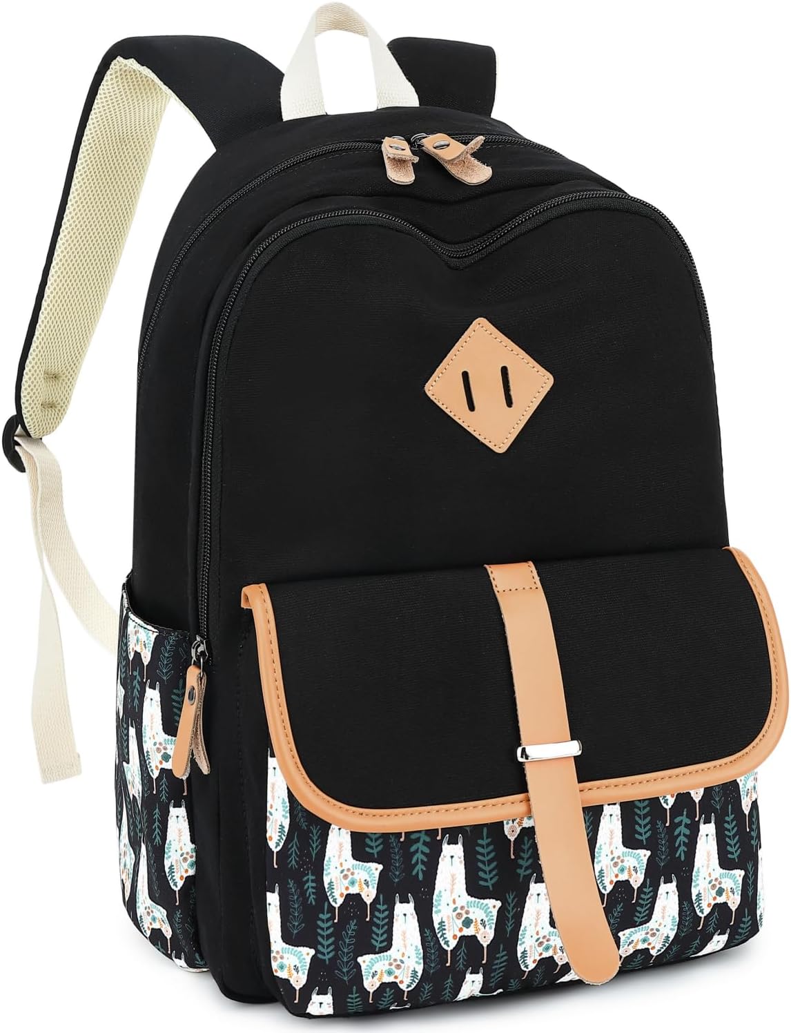 Leaper Canvas School Backpack for Girls Laptop Bag Travel Bag Bookbag Daypack