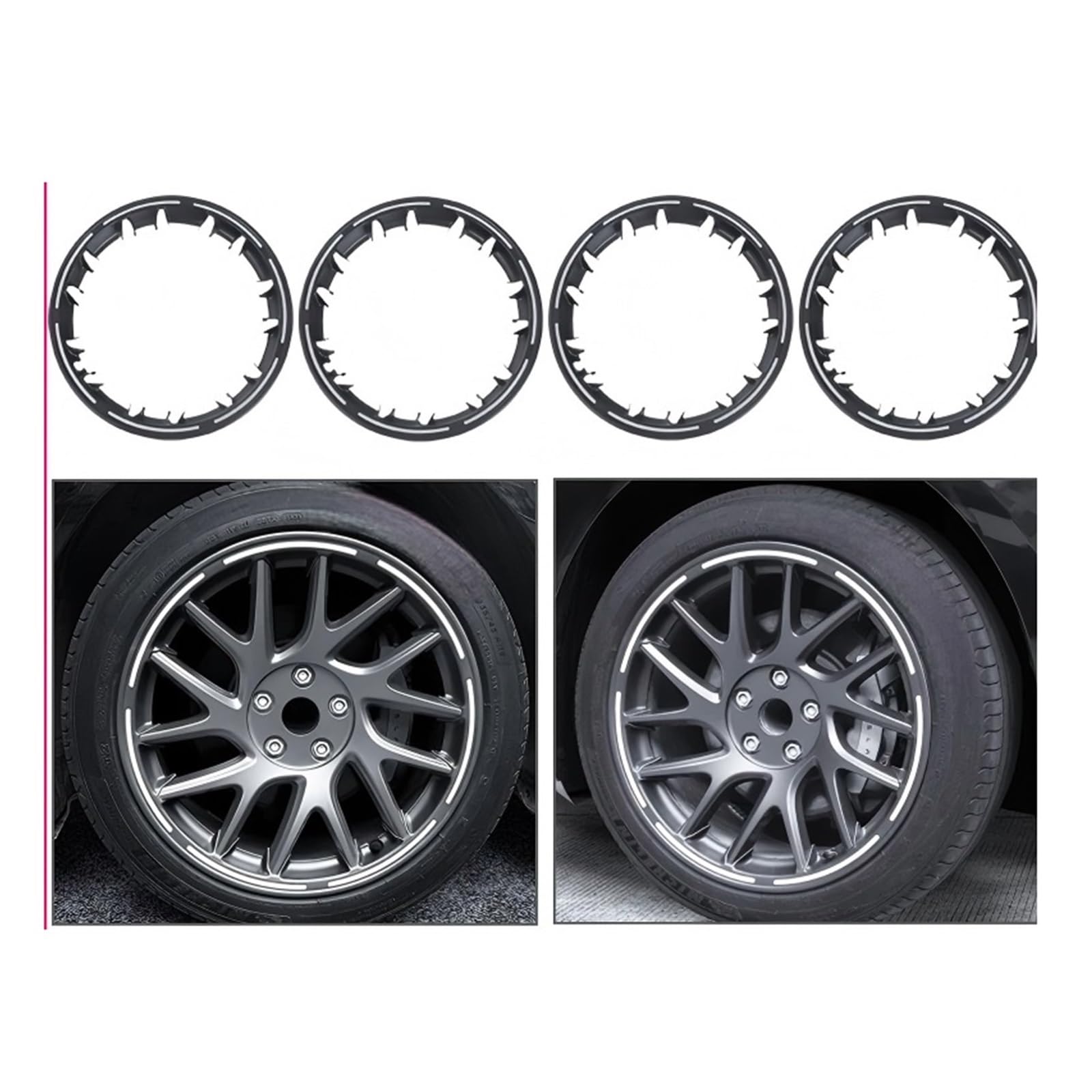 embellecedor de Ruedas 4 Uds tapacubos para Tesla para Model 3 Highland 2024 18 Pulgadas Parche Rueda Cubierta protección para Cubo Borde Completo tapacubos