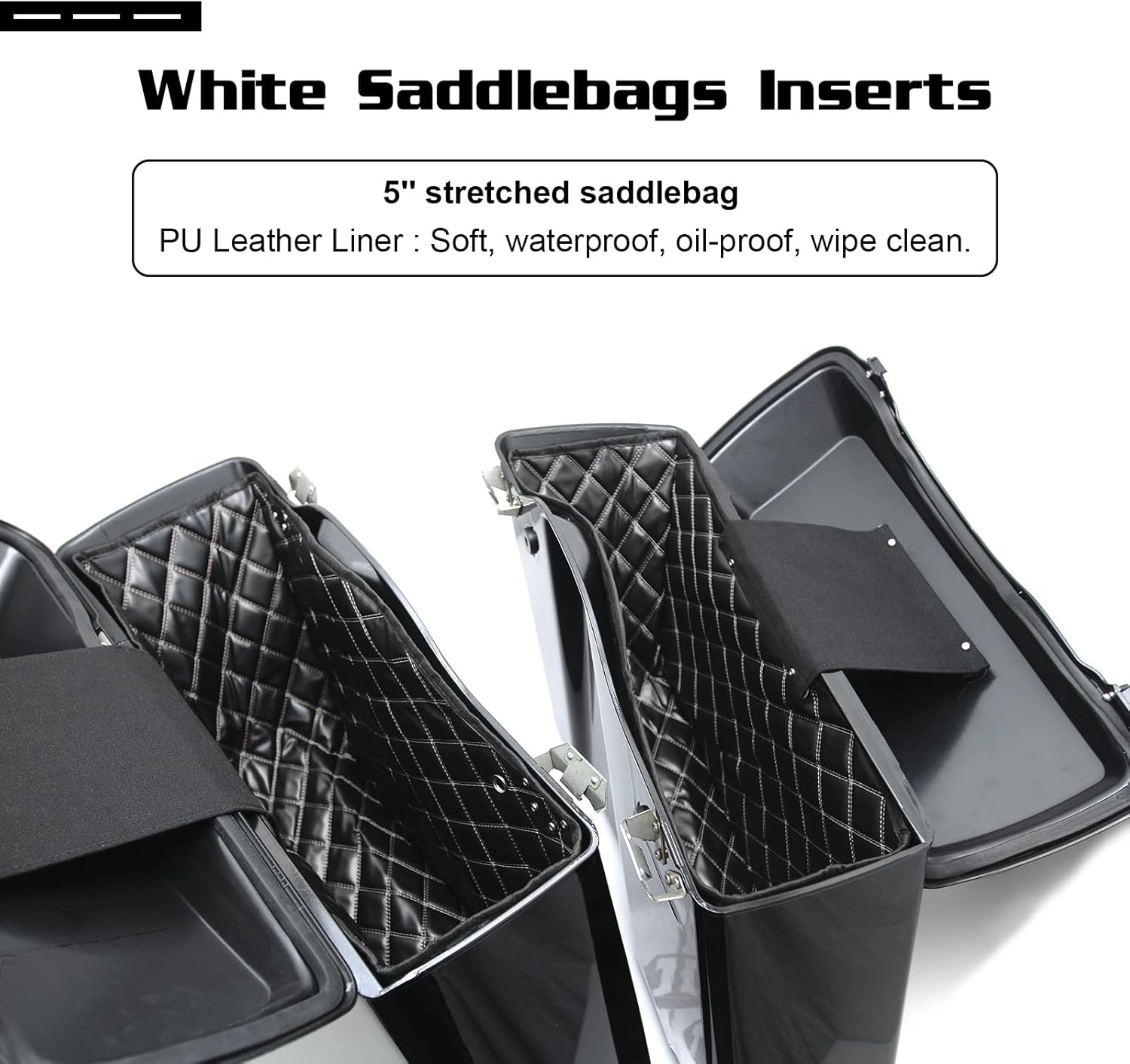 Road Glide 5" Stretched Saddlebag Insert Carpet Liner Extended Bags lining For Harley Touring Electra Street Glide FLHT Road King Special FLHRXS 2014-2023