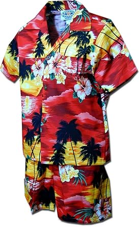 Tropical Boys Aloha Outfits Waikiki Sunset