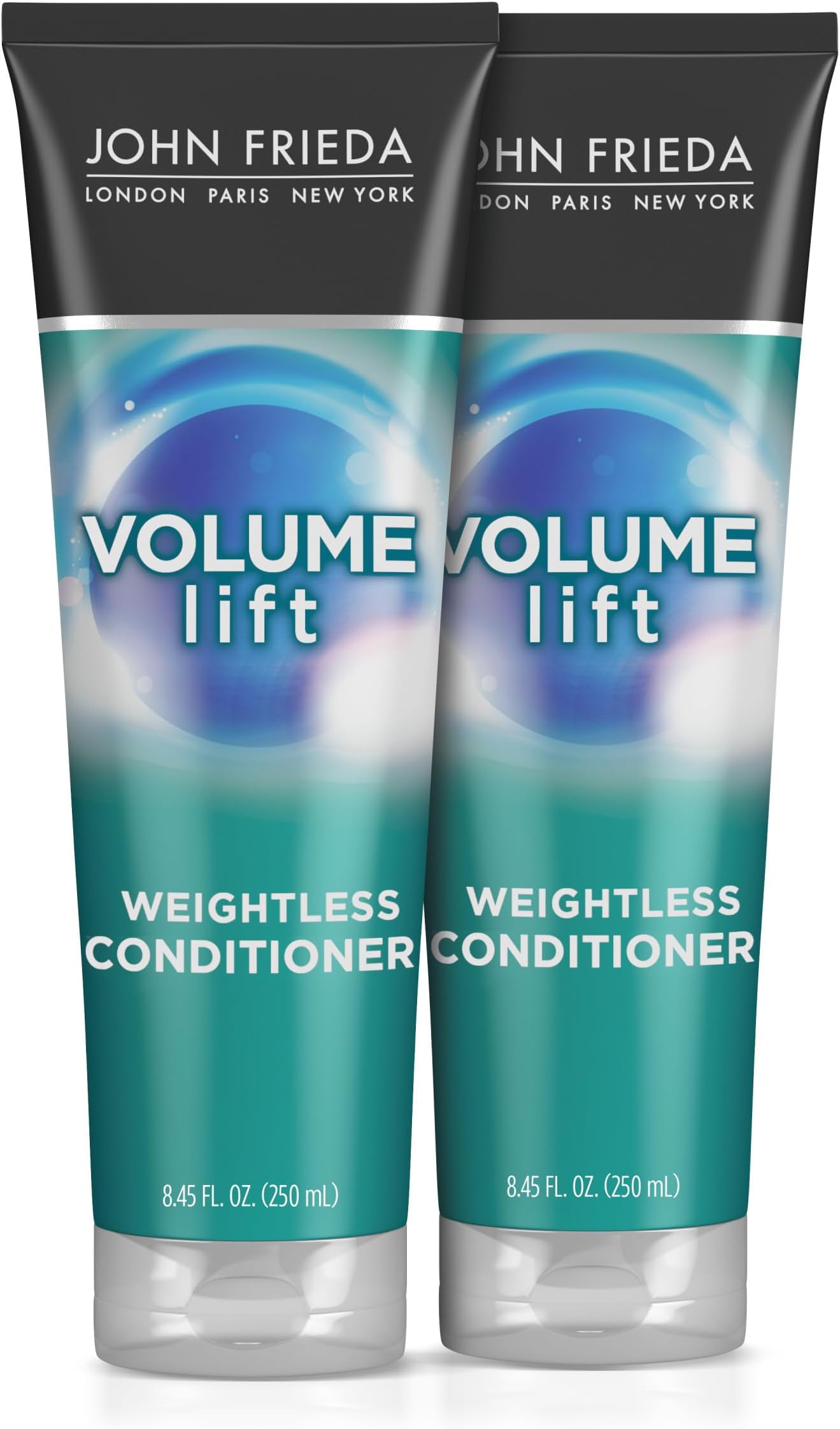 John Frieda Volume Lift Weightless Conditioner, Volumizing Conditioner with Air-Silk Technology for Fine or Flat Hair, Adds Natural Fullness, Safe for Color-Treated Hair, 8.45 Oz, Pack of 2