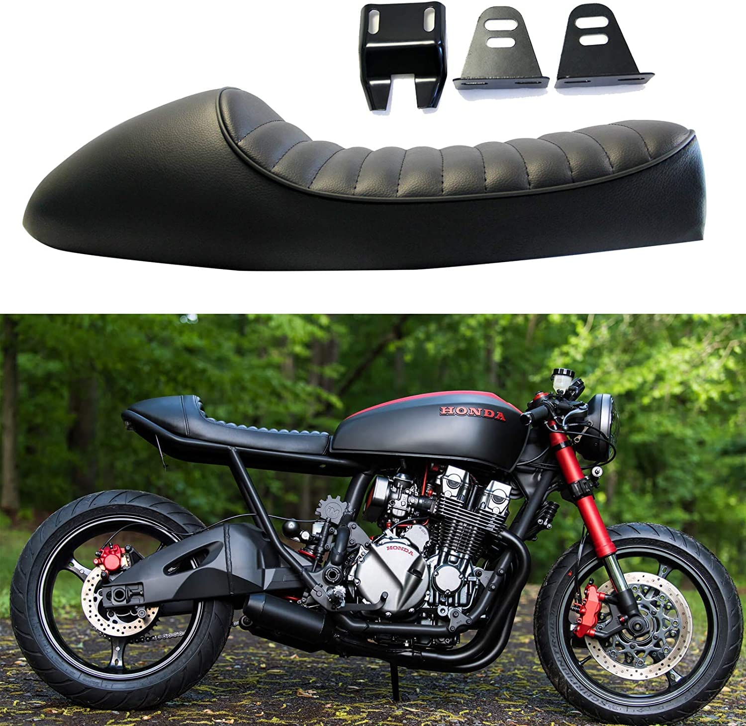Amazon.co.jp: バイクシート汎用バイクシートヴィンテージレトロ