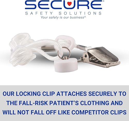 Miniatura 2 de Secure Safety Solutions Alarma magnética para silla y cama con cordón para adultos mayores, prevención de caídas para pacientes con demencia,