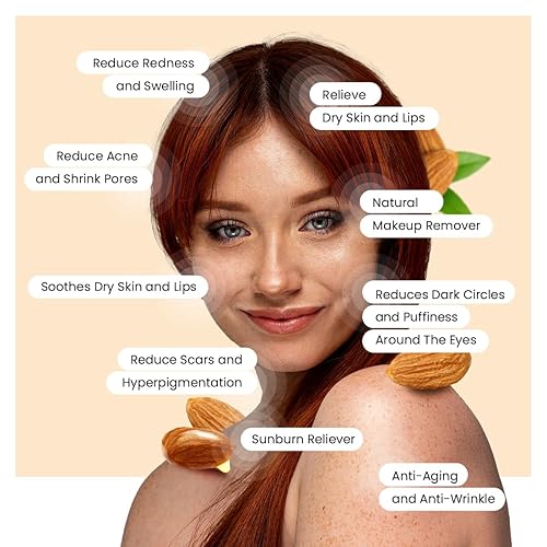 Miniatura 2 de Aceite de almendras aceite de almendras puro y prensado en frío para la piel, el cabello y el cuerpo, nutrición e hidratación artesanal aceite