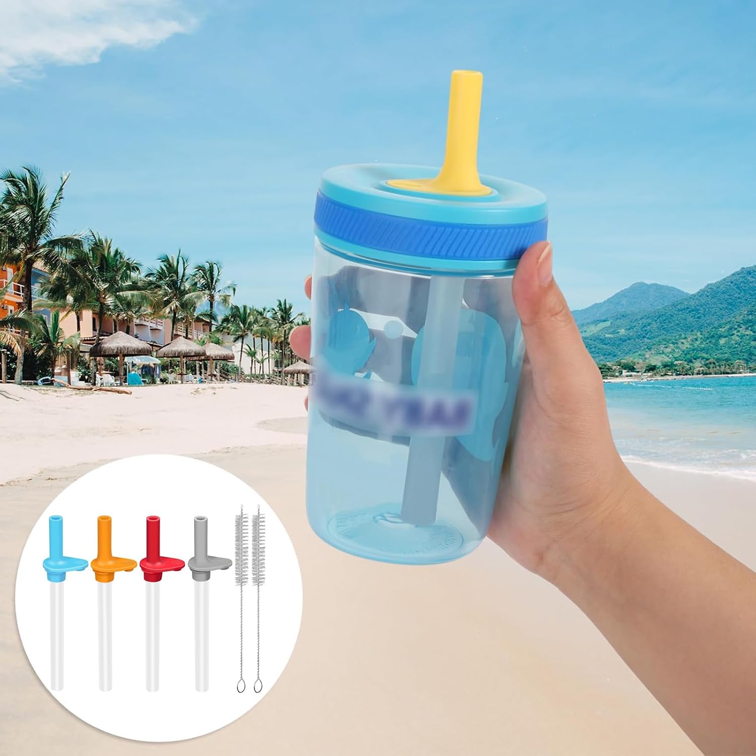 4Pcs Replacement Straws & Bite Valve Compatible with Zak Designs Kelso