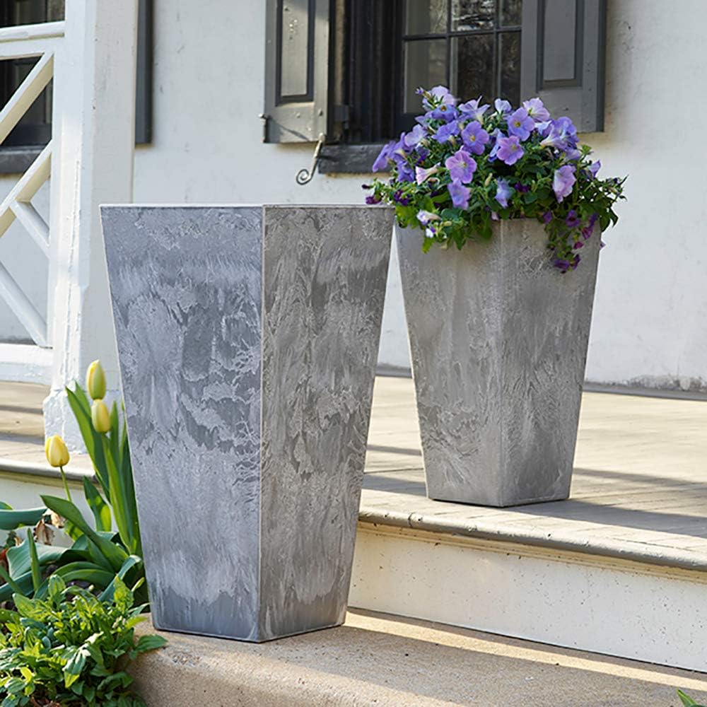 Novelty ArtStone 35190.01 Ella Tall Planter Grey 19.5-inch