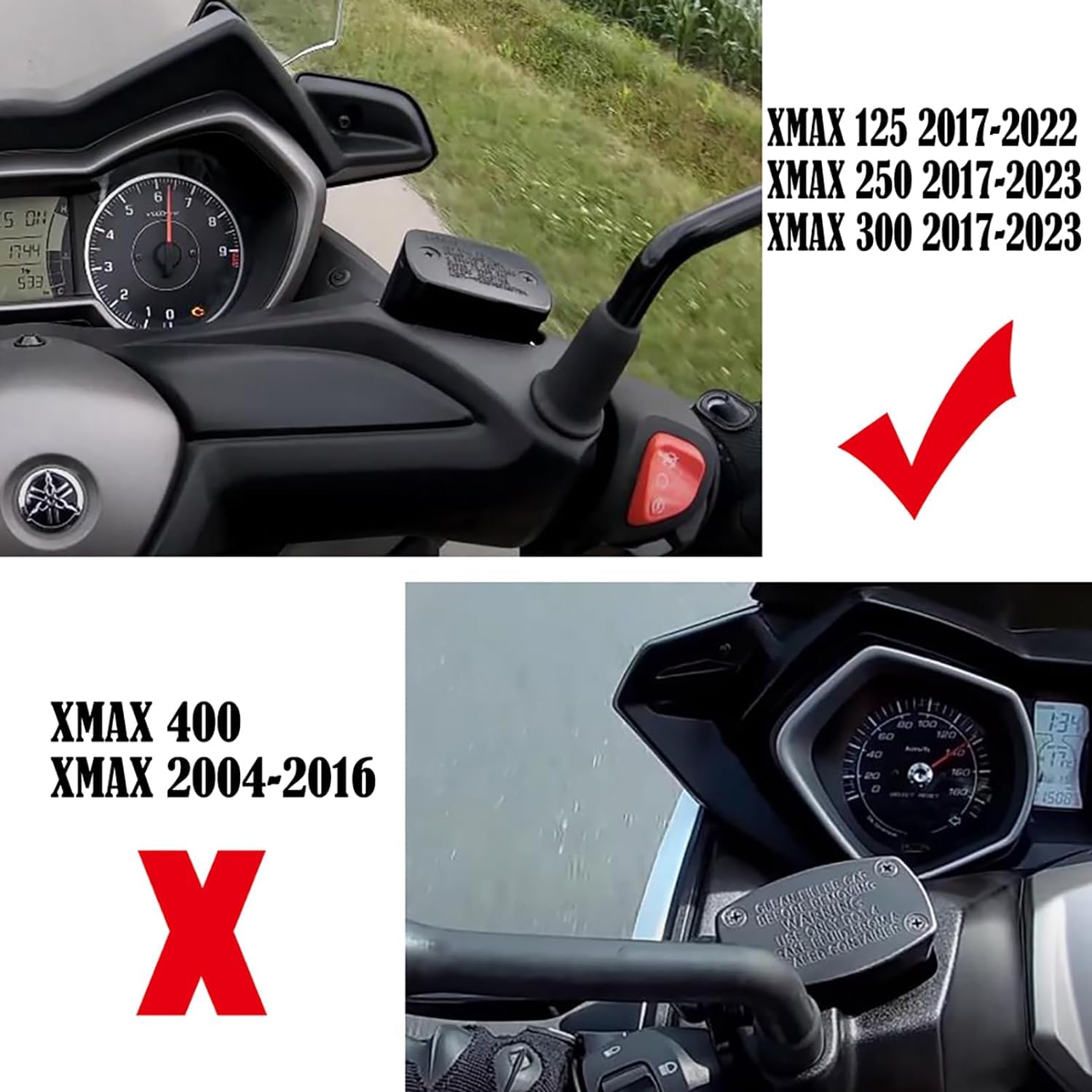 Bouchons de réservoir d'huile moto accessoires pour Yamaha XMAX 125 250 300 X-MAX XMAX250 XMAX300 XMAX125 2018-2024 (Or)
