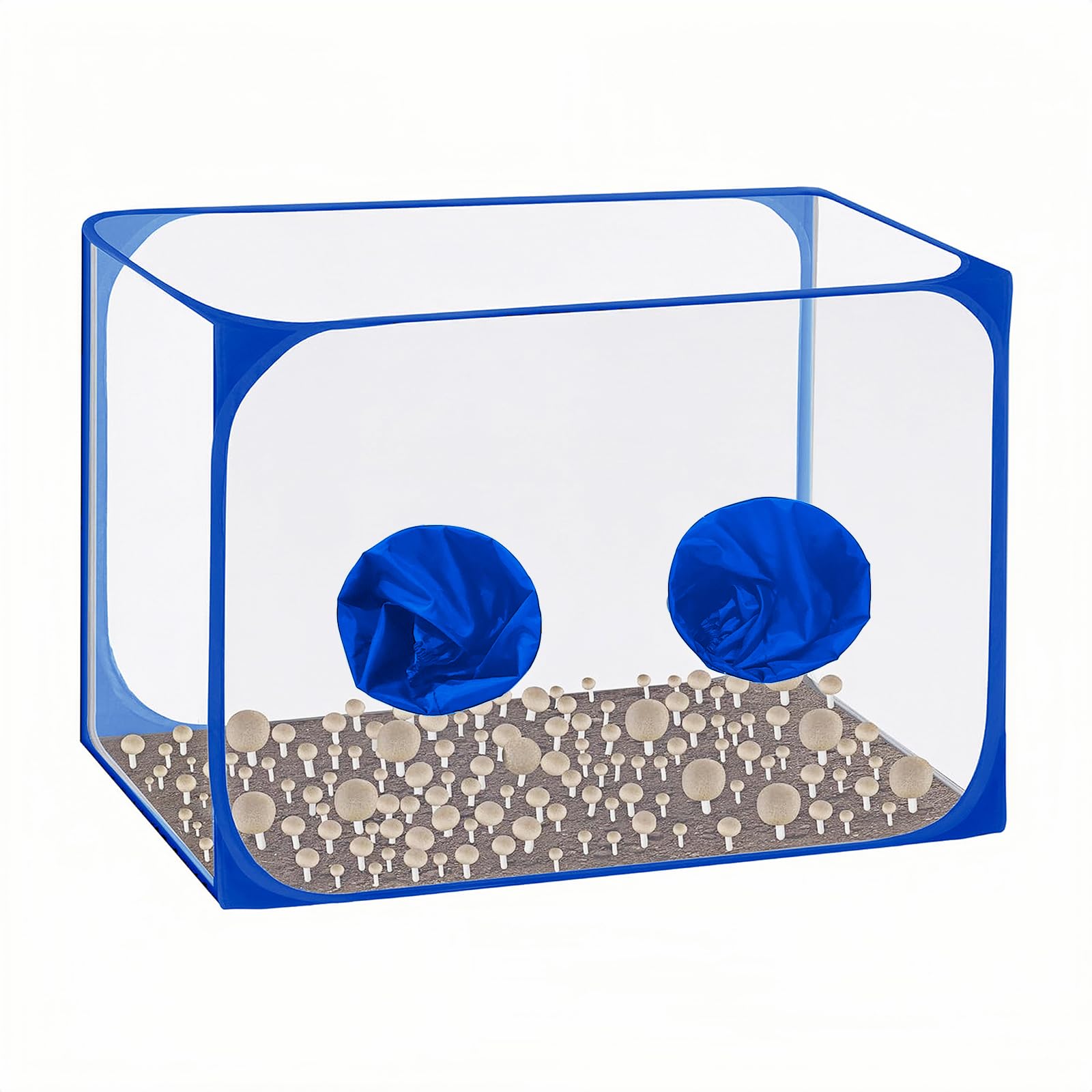 GUCHO Still Air Box for Mushroom,Mushroom Grow Tent,Portable Mushroom Container,for Mushroom Growing Kit(Blue)