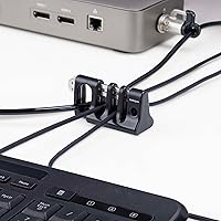 Vista 7 de StarTech.com Bloqueo de anclaje de cable periférico, teclado seguro/ratón, trampa de cable con placa de metal, uso con cable de seguridad