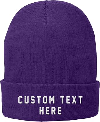 Custom Embroidered Beanie Hat for Women & Men Personalized Winter Beanie Skull Knit Cap