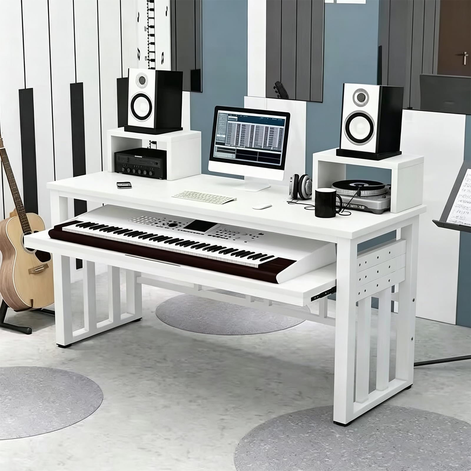 Musikstudio-Schreibtisch, Klavierschreibtisch, Musiktisch-Arbeitsplatz