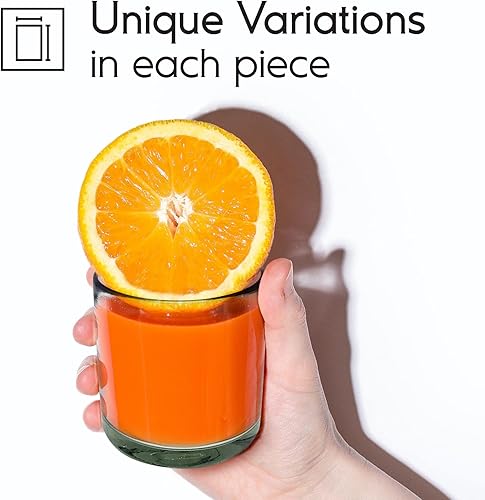 Miniatura 5 de Clear Blown - Juego de 6 vasos DOF Rocks de 8 onzas, cristalería mexicana hecha a mano, vidrio reciclado, sin plomo ni toxinas (DOF Rocks)