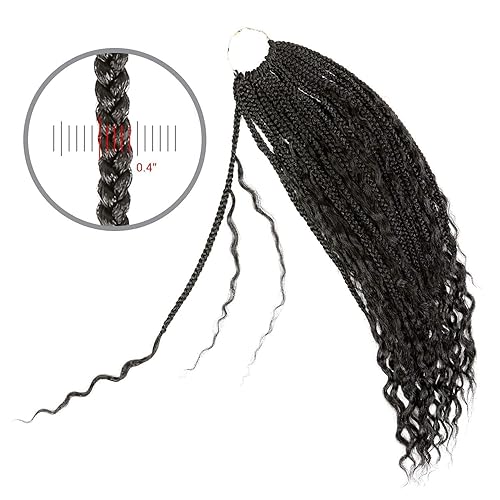Miniatura 9 de AU-THEN-TIC - Juego de 5 trenzas de cabello rizado de 24 pulgadas paquete de 5 120 hebras de ganchillo hippie extensiones de pelo bohemio 24