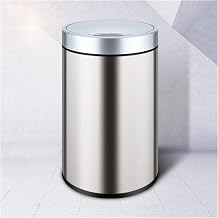 Kitchen Trash Can Induction Trash Can Touchless Trash Can Round Household Smart Trash Can Metal Trash Can with Lid for Bedroom, Living Room and Bathroom Waste Bin/Garbage Bin