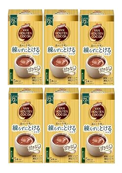 Amazon.co.jp: バンホーテン 練らずにとけるココア5P×6個 : 食品