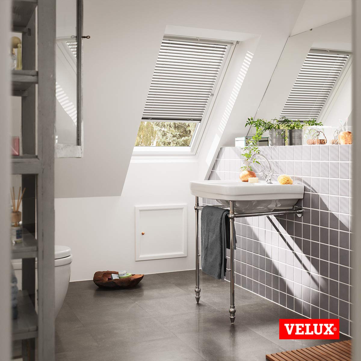 VELUX - Tenda veneziana per finestra da tetto GGL, GHL, GZL, GPL / S08, 608, 10 bianco