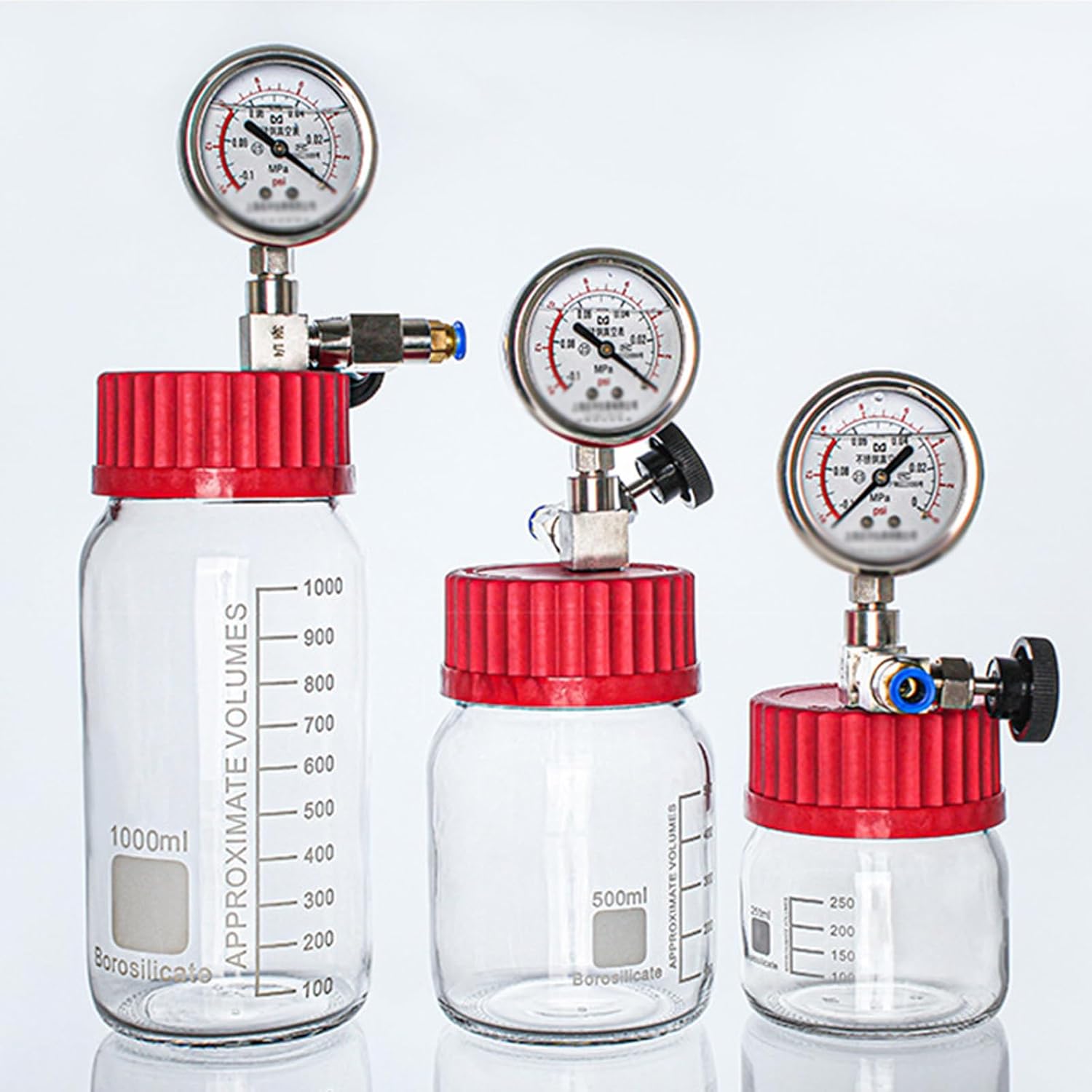 Vacuum Degassing Chamber, 250ml-2000ml Lab Degassing Chamber with Stainless Steel Vacuum Gauge, Quickly Eliminate Bubbles & Good Sealing, for Degassing Resin, Silicone and Epoxies