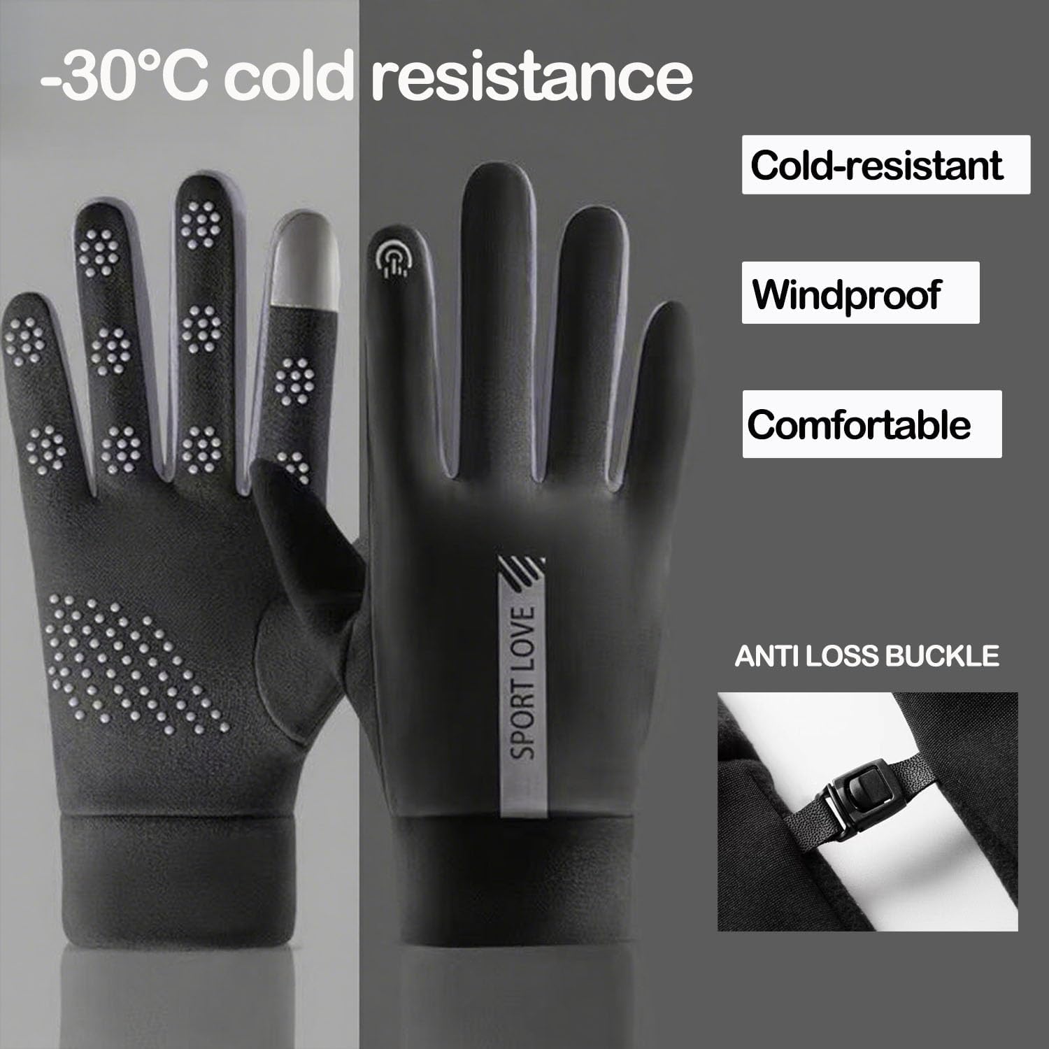 Women Winter Touch Screen Texting Phone Windproof Gloves Fleece Lined, Thick Warm Gloves, for Running Driving Cycling Hiking Biking Outdoor Sports Daily Work - Image 5