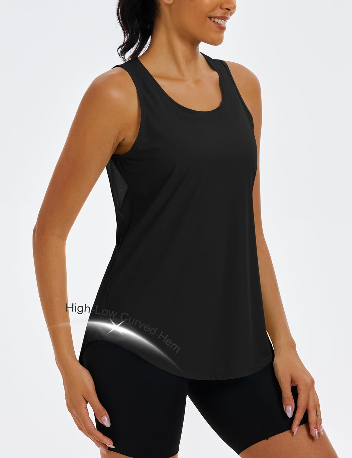 MAGCOMSEN Workout Tank Tops for Women Sleeveless Racerback Mesh Summer Dry Fit Lightweight Shirts Athletic Running Tops