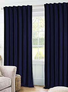 Tribeca Living Luxury Velvet Room Darkening Window Curtains - 50 x 84-Inch, Indigo, 2 Panels (Rod Pocket/Back Tab) (VELSOCUR84IN) - Buy now