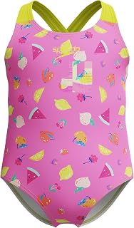 Girl's Print Crossback One Piece Swimsuit