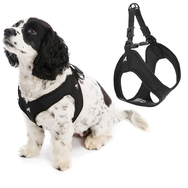 Gooby Escape Free Easy Fit - Arnés para perro antitirones con sistema patentado, para poner por las patas…