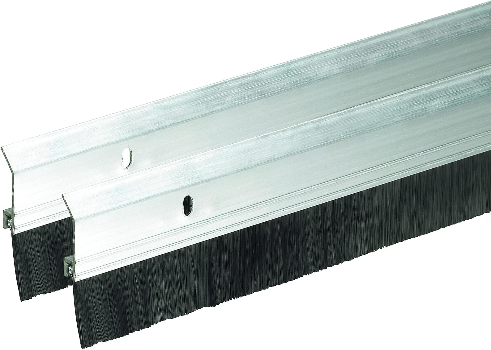 Frost King SB36 Extra Brush Door Sweep, 2-inch X 36-inch Long, Silver-Aluminum - 2-Pack