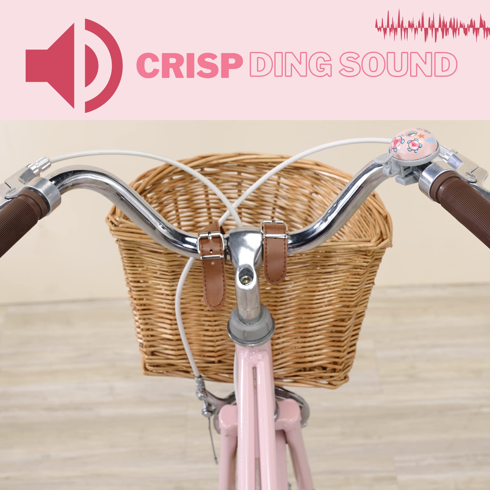 N+1 Fahrradklingel für Kinder, niedliche Meerestiere, Fahrradklingel für Mädchen und Jungen, mit lautem, klarem Ring