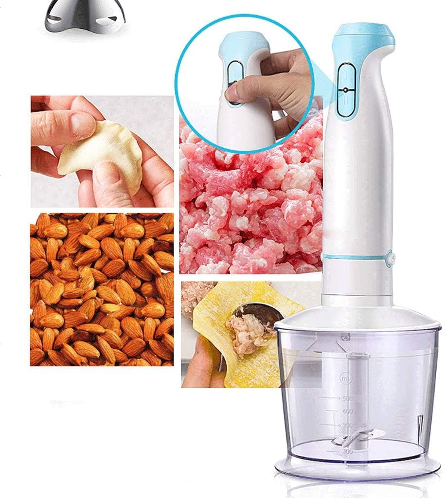 Immersion Hand Blender Handheld Energy Saving, Stick with Whisk, Chopper Grinder Bowl, Mug Attachment, Emulsion Mixer for Smoothies