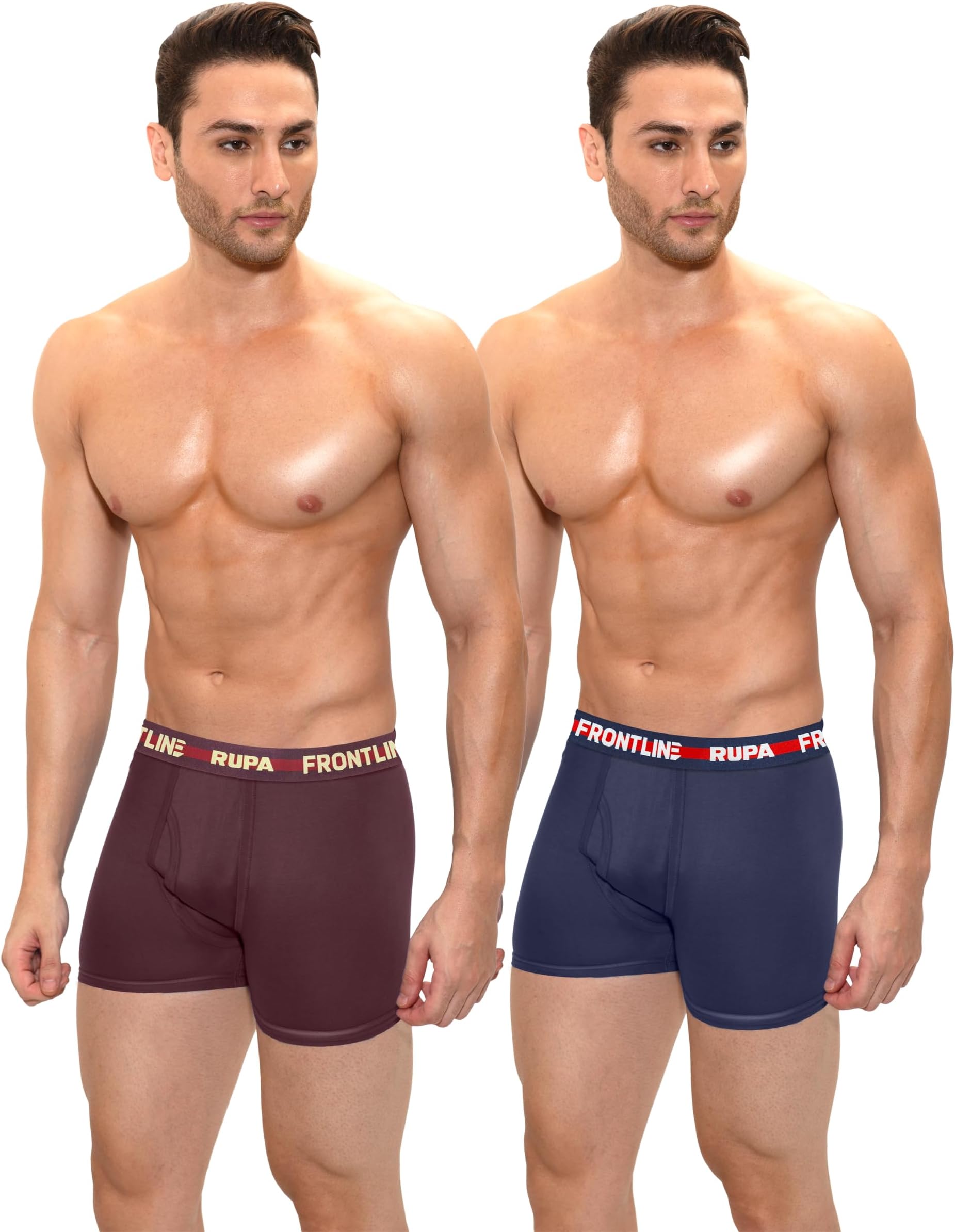 Frontline Men's Standard Solid Trunks (Pack of 2)