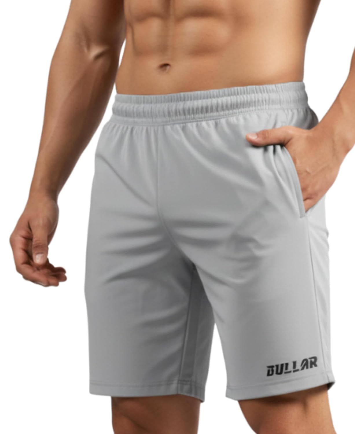 BULLAR Premium Polyester Training Shorts, Ideal for Gym wear, Running, Sports Activities,Workout Light and Dryfit Fabric, Quick Dry Shorts with Drawstring