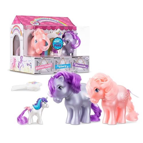 Mi Pequeño Pony, Paquete de coleccionista del 40.º aniversario: flor perlada, algodón de azúcar y mini gloria